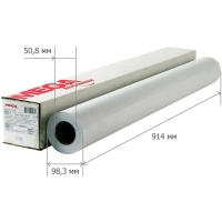 Бумага широкоформатная InkJet 914ммх45м 90г д.50,8
