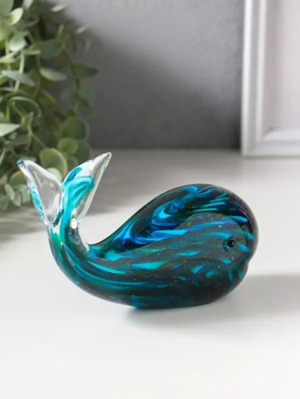 Сувенир стекло "Кит" под муранское стекло 6х16,5х9,8 см