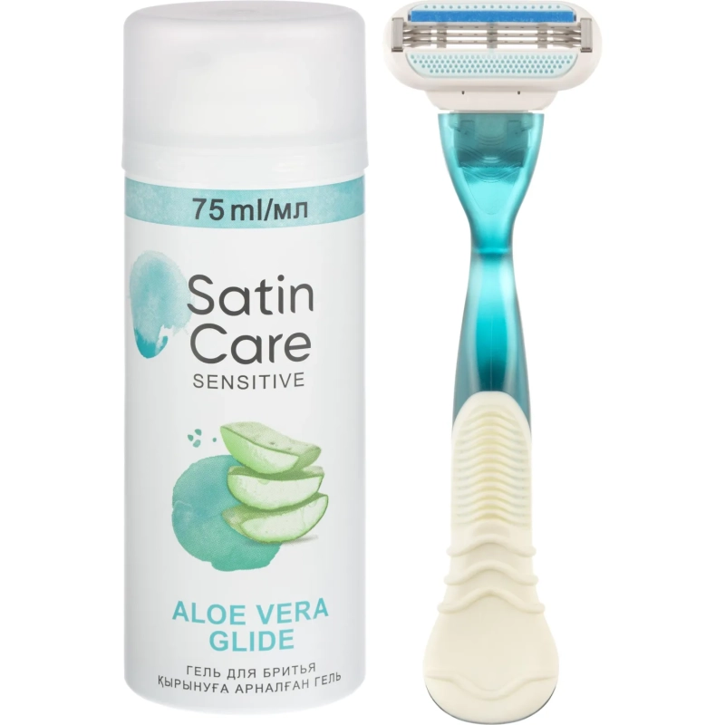 Подарочный набор Gillette Venus Бритв 1сменКас+Гель д/брит жен д/чувКож75мл