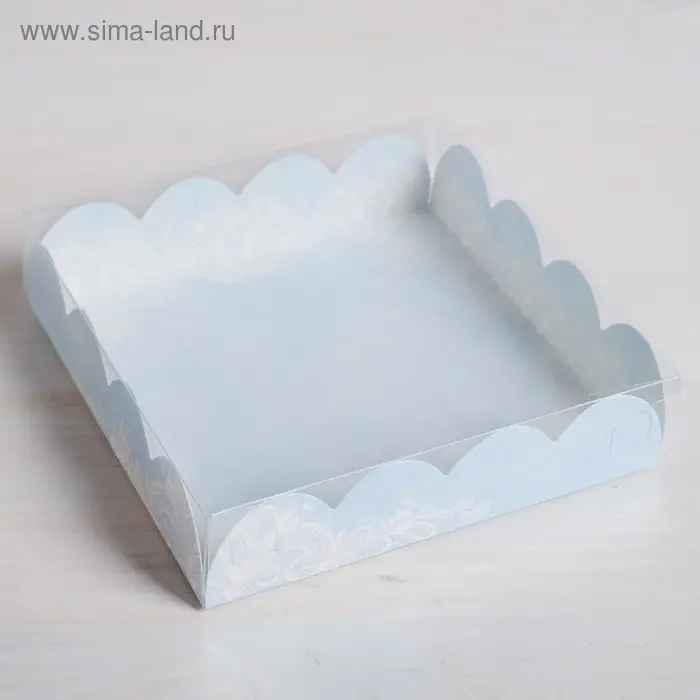 Коробка для печенья, кондитерская упаковка с пластиковой крышкой, «Сделано с любовью», 13 х 13 х 3 см Коробка для печенья, кондитерская упаковка с пластиковой крышкой, «Сделано с любовью», 13 х 13 х 3 см