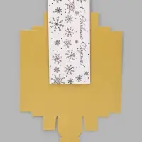 Коробка под 5 конфет &laquo;Золотые снежинки&raquo;, с обечайкой, с окном, 21&times;5&times;3.3 см