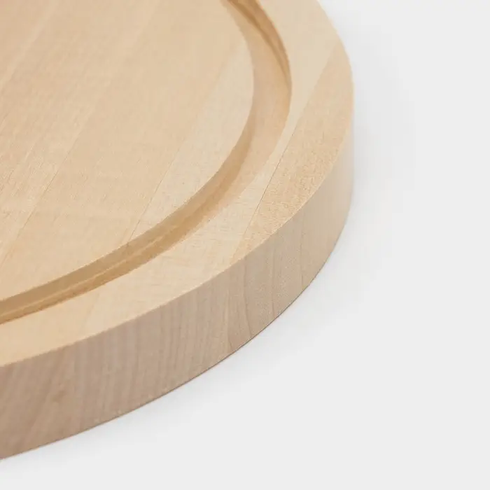 Доска разделочная круглая Доляна &laquo;Фортуна&raquo;, d=30 см, толщина 1.8 см, дерево берёза