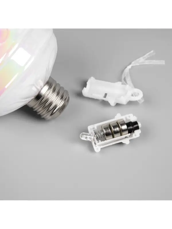 Набор ёлочных шаров &laquo;Ретро&raquo;, 3 шт., 8&times;7 см, 3 LED, от батареек AG13&times;9, свечение тёплое белое