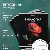 Тетради предметные 12 шт. &laquo;Черная серия&raquo;, 48 листов, со справочной информацией