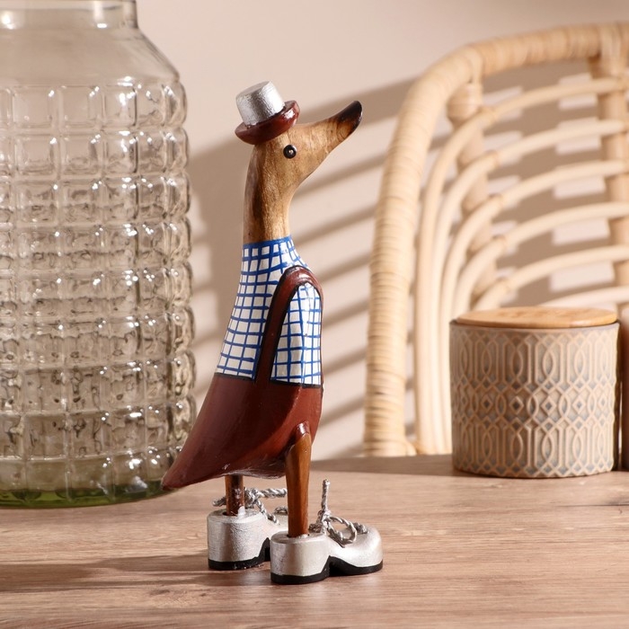 Сувенир Сувенир "Утка с подтяжками" дерево 13х9х27 см