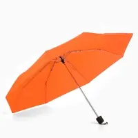 Зонт механический &laquo;Однотонный&raquo;, 3 сложения, 8 спиц, R=48/55 см, d=96 см, оранжевый