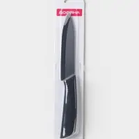 Нож кухонный керамический Black, лезвие 12.5 см, ручка soft-touch, чёрный