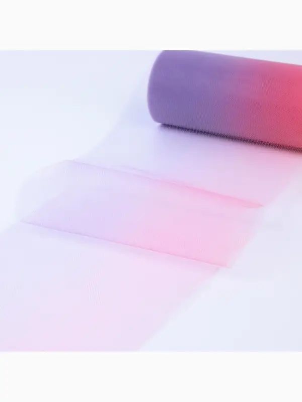 Фатин, 15 см, 23&plusmn;1 м, 11&plusmn;1 г/м&sup2;, фиолетово-розовый градиент №4
