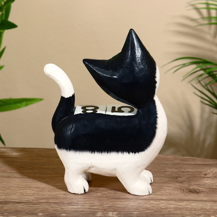 Вечный календарь Вечный календарь "Котик" дерево 15х22х6 см