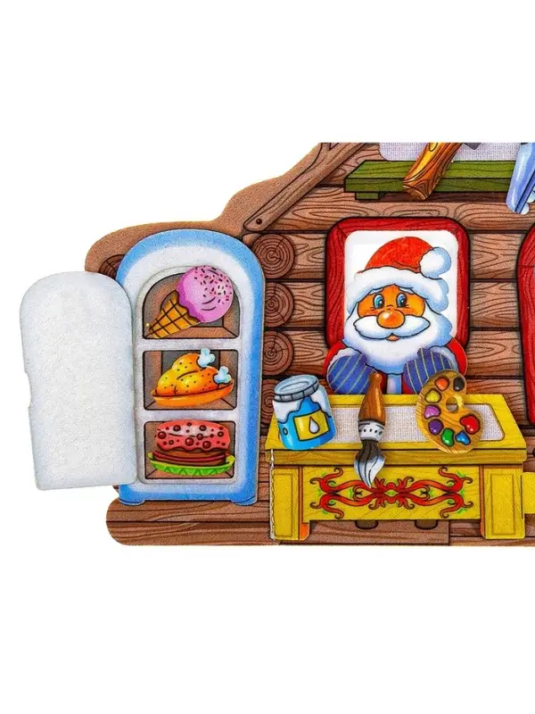 Развивающая книжка из фетра &laquo;Домик Дедушки Мороза&raquo;