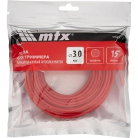 Леска для триммера армированная алюминием&nbsp;MTX круглая 3,0 мм х 15 м (96887)