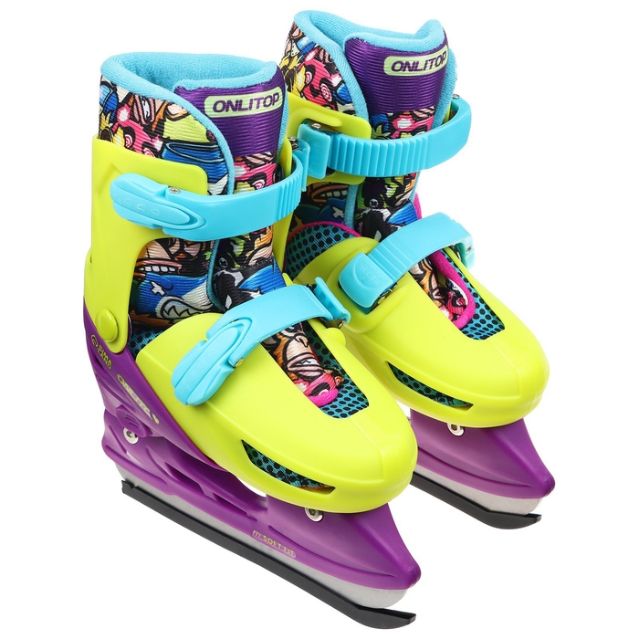 Коньки детские раздвижные ONLITOP «Комиксы», р. 30-33