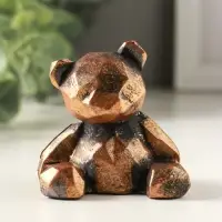 Фигурка гипс &laquo;Мишка геометрический&raquo;, 6&times;6&times;5 см, винтажная бронза