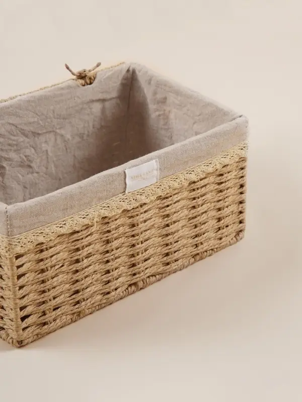 Корзина для хранения SL Home, плетёная, ручной работы, 40&times;30&times;21 см