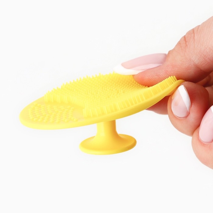 Силиконовый спонж для умывания в пакете  Силиконовый спонж для умывания в пакете "Праздничный" , 6.5 х 5 см