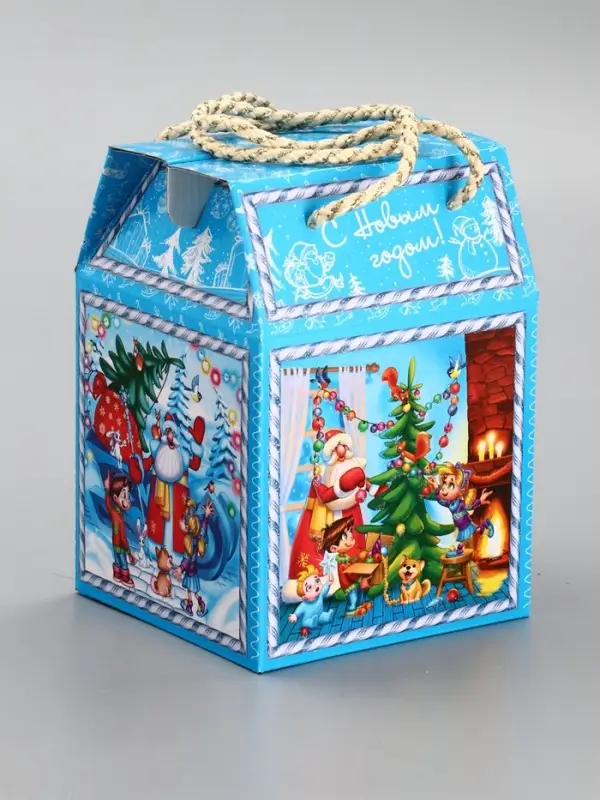 Подарочная новогодняя коробка «Снегоход», Чемоданчик малый, 18×18×14 см Подарочная новогодняя коробка «Снегоход», Чемоданчик малый, 18×18×14 см