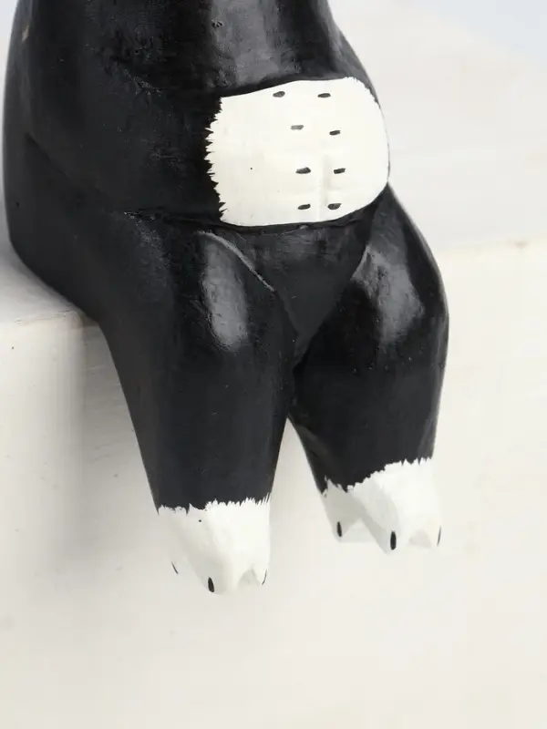 Сувенир &laquo;Кот сидячий&raquo;, 5&times;6&times;15 см, дерево, чёрный