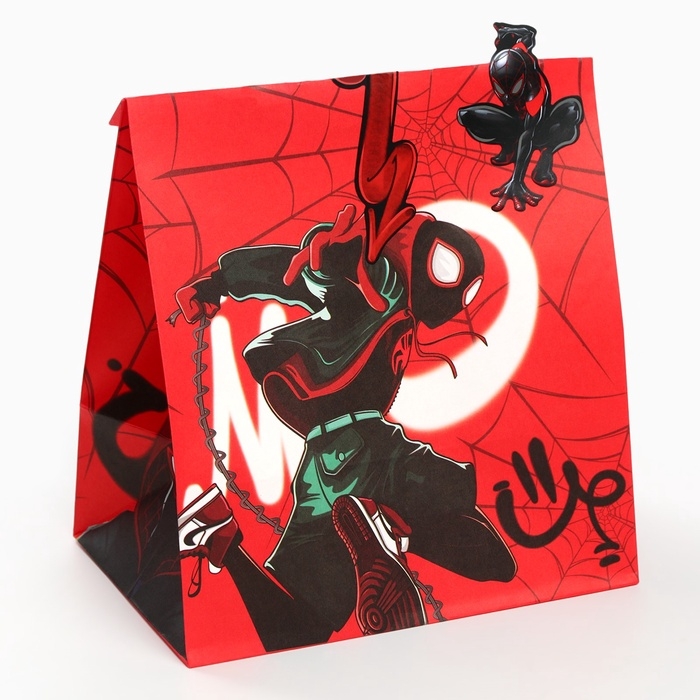 Набор крафтовых пакетов со стикерами, Человек-паук, 18х22х12 см Набор крафтовых пакетов со стикерами, Человек-паук, 18х22х12 см