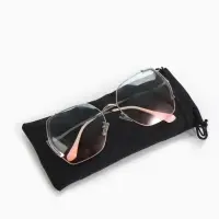 Чехол для очков на затяжке, плотность 230 г/м&sup2;, размер 9.2&times;0.5&times;17.5 см, чёрный