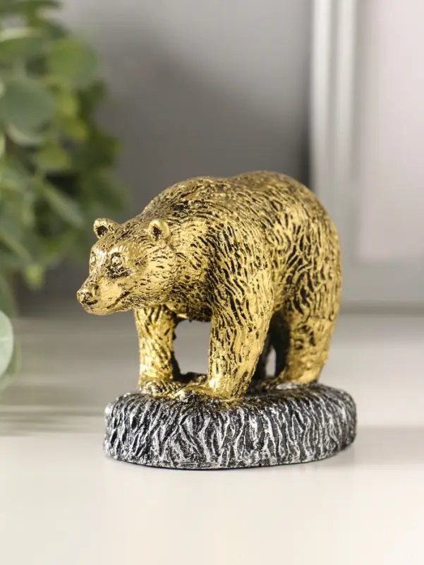 Сувенир Медведь Россия большой, 7х8,5х4,5см