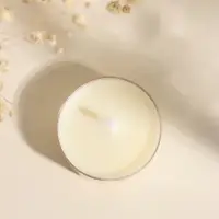 Чайная свеча ароматическая "Круглая" белая, аромат роза 3,8х3,8х1,8 см