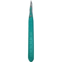 Скальпель хирург, однор., лезвие из нерж.стали р-11, RIBBEL 10шт/уп