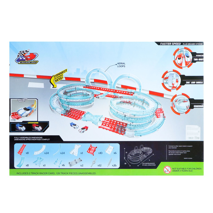 Автотрек «Испытание скоростью», 2 машинки, работает от батареек Автотрек «Испытание скоростью», 2 машинки, работает от батареек