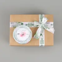 Лента атласная &laquo;С Днём защитника Отечества&raquo;, 2.5 см &times; 22.5 (&plusmn; 1) м, белая