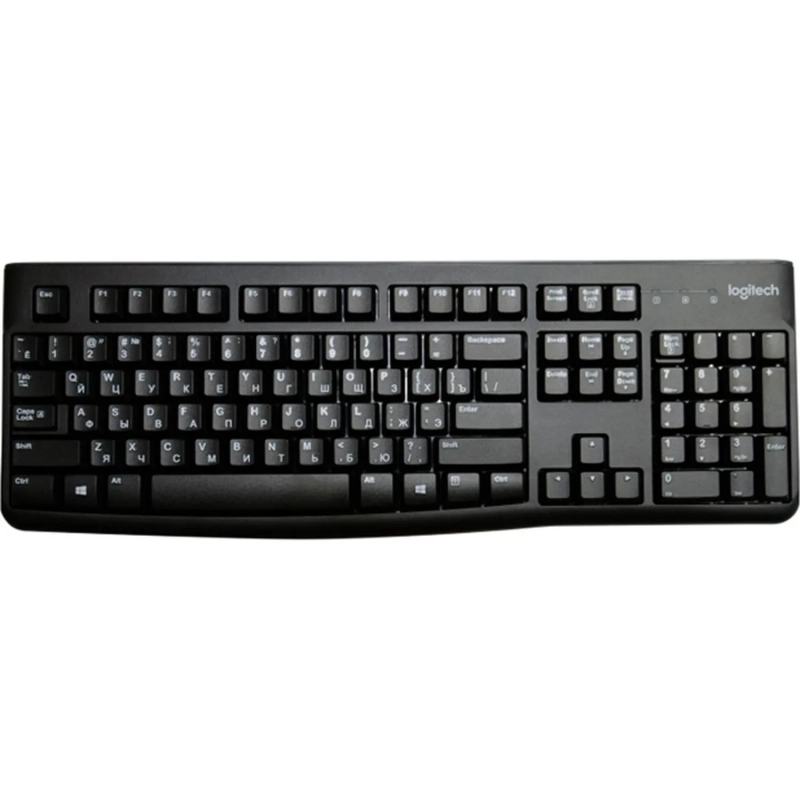 Клавиатура Logitech USB K120 ANSI EN/RU BLACK (920-002583)