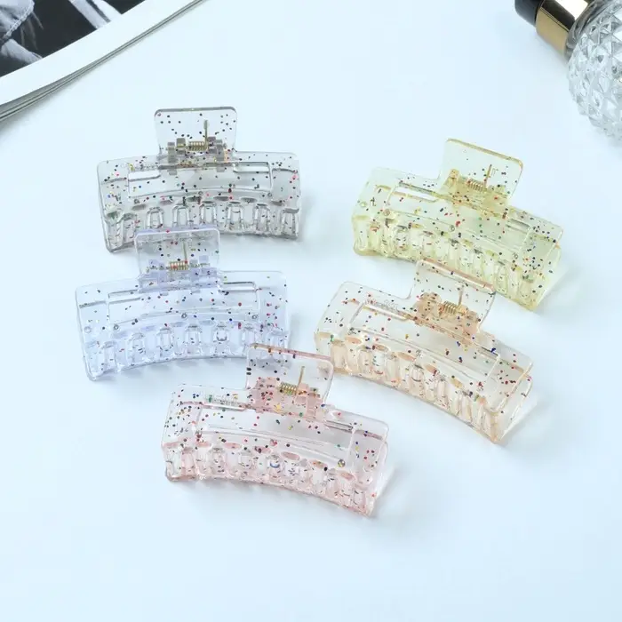 Крабик для волос &laquo;Айлин&raquo;, прямой, 6.5 см, МИКС