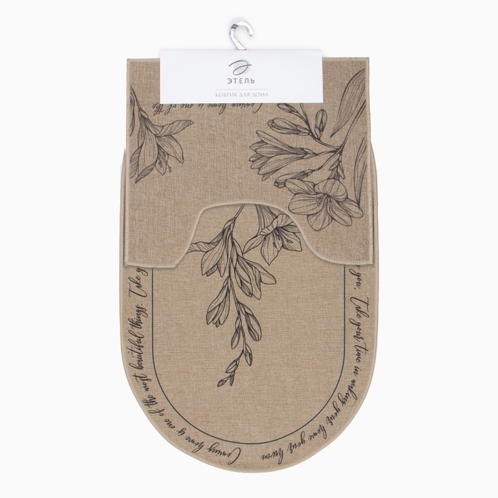 Набор ковриков для ванной Этель Набор ковриков для ванной Этель "Beautiful" 2 шт, 48х78 см, 40х45 см