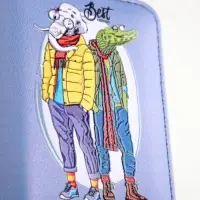 Кошелёк Выбражулька &laquo;Крокодил и слон&raquo;, на молнии, маленький, детский, голубой