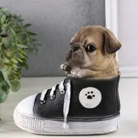 Копилка для денег &laquo;Кед со щенком Мопса&raquo;, 15.5&times;17&times;8 см