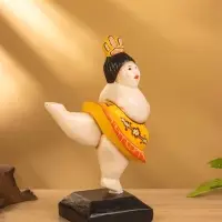 Фигурка на подставке «Балерина», 13×8×21 см, дерево, оранжевая