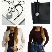 Чокер/кулон на шнурке &laquo;Сердечко&raquo;, кожа, трансформер, цвет серебро, 150 см