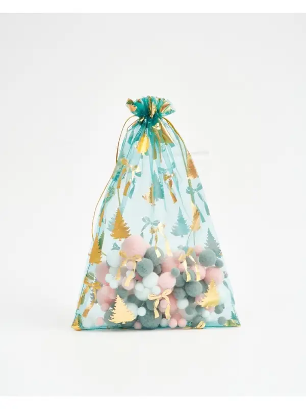 Мешочек подарочный органза «Новогоднее настроение», 20 × 30 см Мешочек подарочный органза «Новогоднее настроение», 20 × 30 см