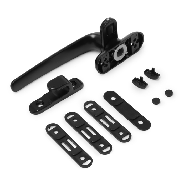 Ручка оконная ТУНДРА 004BL, металлическая, цвет черный Ручка оконная ТУНДРА 004BL, металлическая, цвет черный