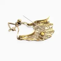 Брошь &laquo;Балерина&raquo;, драма, серая в чернёном золоте