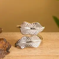 Кольцо для салфеток «Листья», 5×5×5 см, алюминий