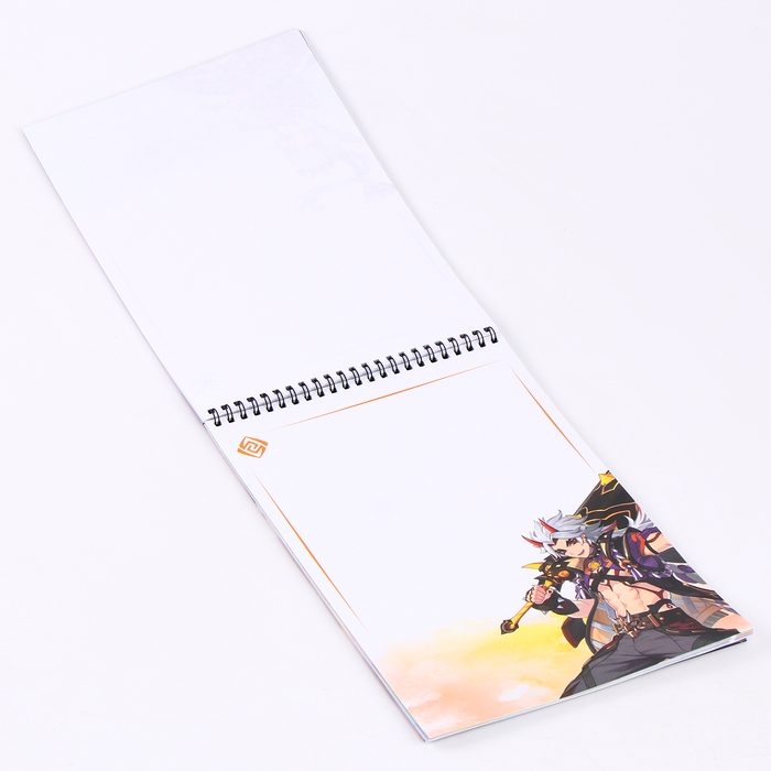 Творческий блокнот «Лунный фонарь» Геншин» cо стикерами и переводными татуировками, A4 Творческий блокнот «Лунный фонарь» Геншин» cо стикерами и переводными татуировками, A4