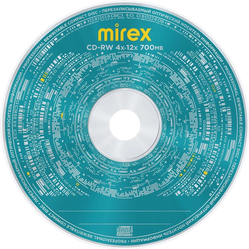 Носители информации CD-RW Mirex 700Mb/12х/Cake 50шт/уп 50/300(UL121002A8B)
