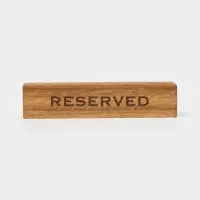 Табличка настольная деревянная Adelica &laquo;Зарезервировано/Reserved&raquo;, 18&times;4&times;4 см, дуб
