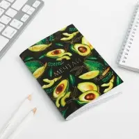 Блокнот А6, 32 л на скрепке, в клетку &laquo;Мечтай авокадо&raquo;