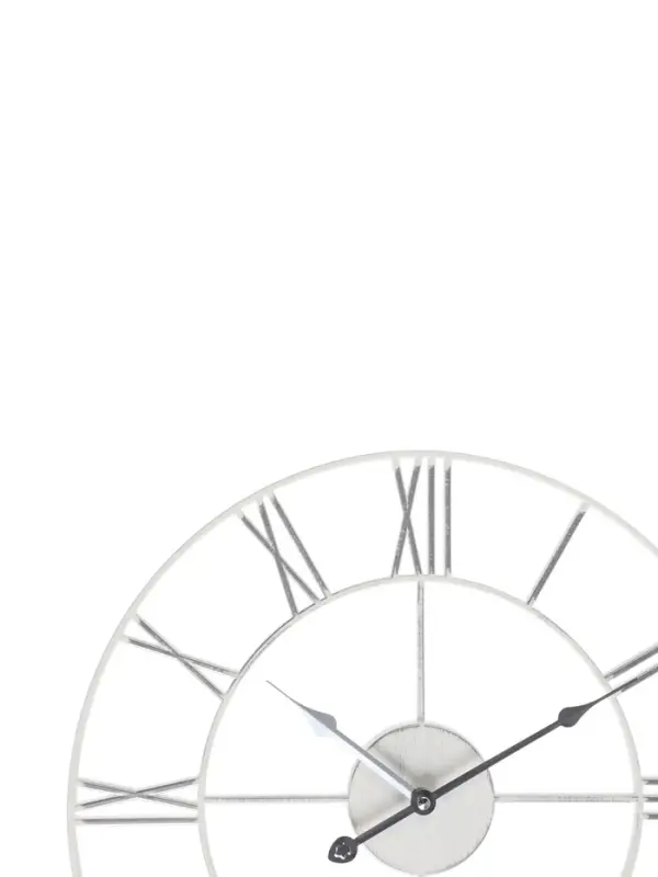 Часы настенные интерьерные &laquo;Классика&raquo;, d=45.5 см, бело-серебристые