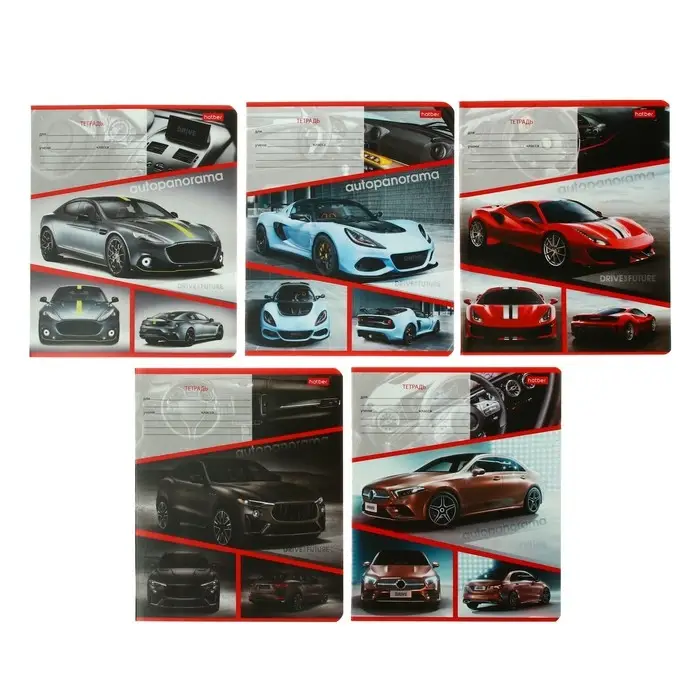 Тетрадь 18 листов линейка &laquo;Автопанорама&raquo;, обложка мелованный картон, МИКС