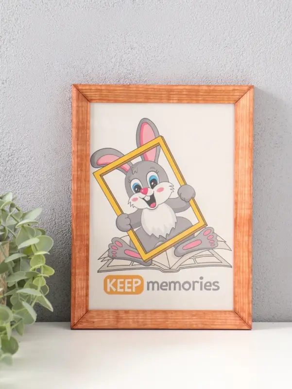 Фоторамка дерево 15х21 см, орех №2 (пластиковый экран)