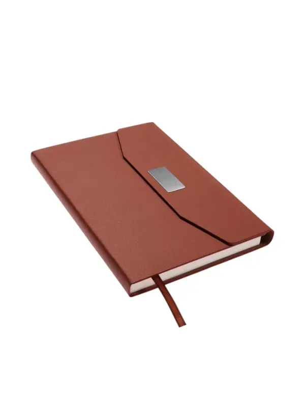 Ежедневник недатированный формат А5, с клапаном, 112л, линия, пвх, Коричневый Ежедневник недатированный формат А5, с клапаном, 112л, линия, пвх, Коричневый