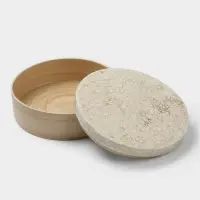 Банка для сыпучих продуктов, 16&times;16&times;7.5 см, бамбук