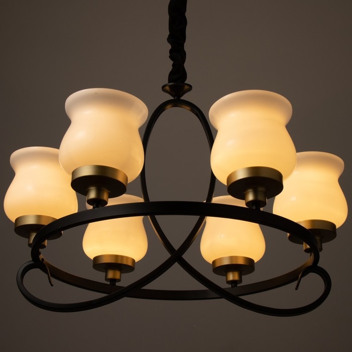 Люстра Люстра "Кантри" 5х40Вт Е27 черно-золотой 60х60х50 см BayerLux