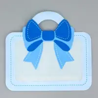 Пакет подарочный, с zip-lock застежкой &laquo;Сумка с бантом&raquo;, голубой, 24&times;28 см